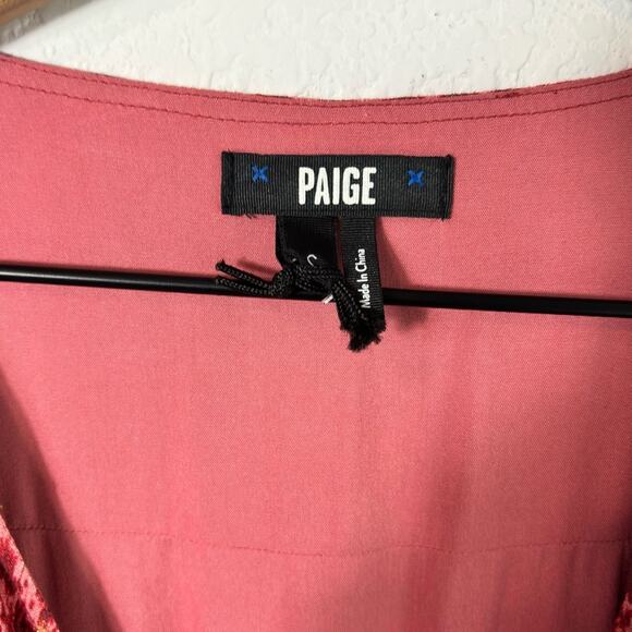 PAIGE SANDEE THREE QUARTER SLEEVE MINI DAY TO NIGHT DRESS IN PAPAYA SMALL NWT - Picture 7 of 9